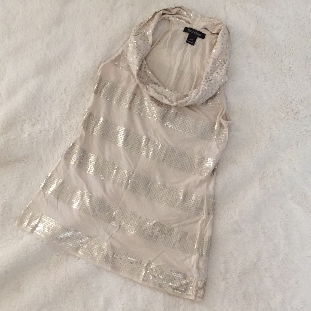 White house black market sequin tank top